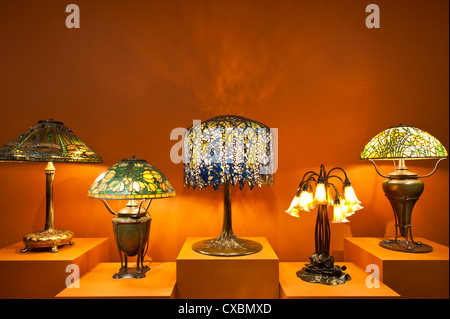 Le lampade Tiffany, il Charles Hosmer Morse Museum, Winter Park, Florida, Stati Uniti d'America, America del Nord Foto Stock