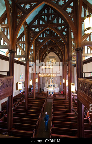 Santa Maria in montagna Chiesa, Nevada la prima chiesa cattolica romana costruita nel 1868, Virginia City, Nevada Foto Stock