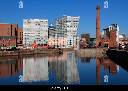 Inscatolando Dock, Liverpool, Merseyside England, Regno Unito, Europa Foto Stock