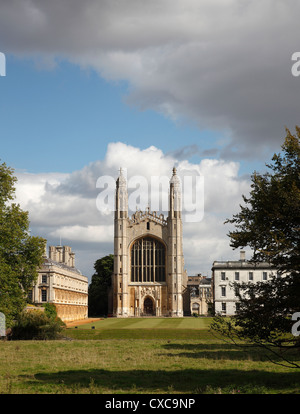 Kings College Chapel da spalle Queens Road Cambridge Foto Stock