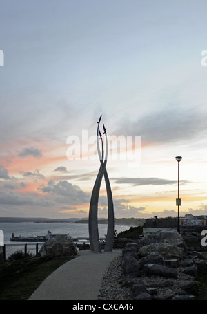 Le frecce rosse Memorial e Pier Bournemouth Dorset Inghilterra Foto Stock