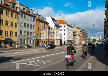 Torvegade street quartiere Christianshavn Copenhagen DANIMARCA Europa Foto Stock