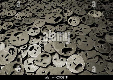 Museo ebraico di dettaglio interni, Shalechet (caduta foglie) sezione "Void.', Berlino, Germania, architetto Daniel Libeskind Foto Stock