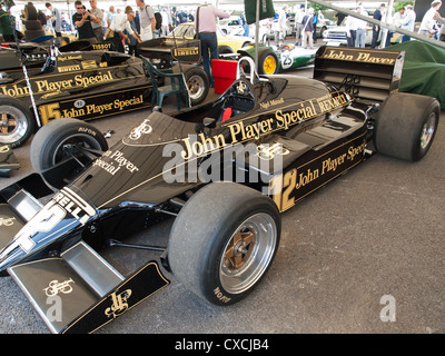 Nigel Mansell il Lotus John Player Special F1 race car Goodwood Festival of Speed England Regno Unito 2012 Foto Stock