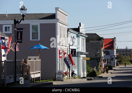 Nord Water Street, Lubec, Maine, orientale più comune negli Stati Uniti Foto Stock