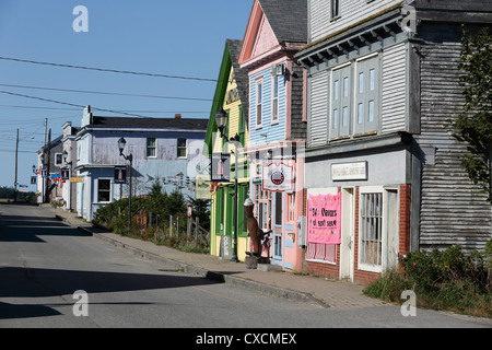 Nord Water Street, Lubec, Maine, orientale più comune negli Stati Uniti Foto Stock