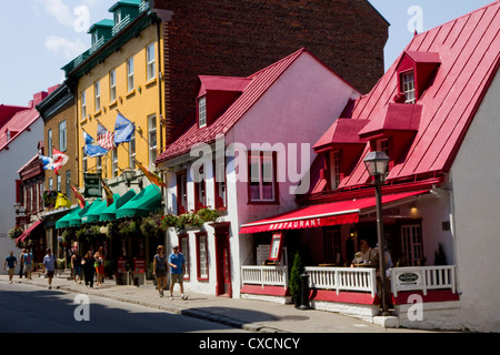 Aux Anciens Canadiens ristorante su Rue St-Louis (R), Québec, Canada Foto Stock