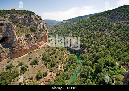 Rio Jucar Sierra de Cuenca Castilla la Mancha Spagna Foto Stock