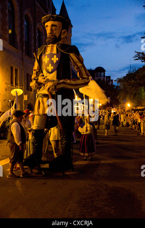 Nuovo France Festival parade, Québec, Canada Foto Stock