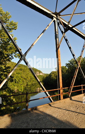 Devil's Gomito Road Bridge, Route 66, Missouri, Stati Uniti d'America Foto Stock