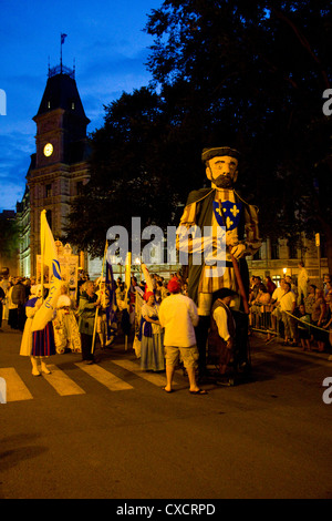 Nuovo France Festival parade, Québec, Canada Foto Stock