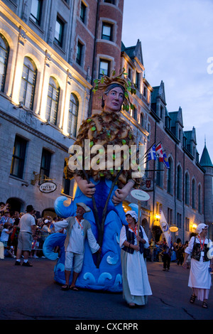 Nuovo France Festival parade, Québec, Canada Foto Stock