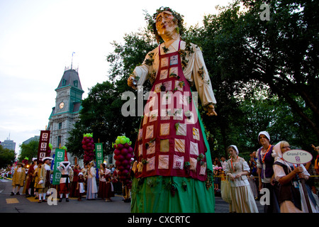 Nuovo France Festival parade, Québec, Canada Foto Stock