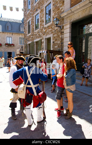 Il XVII secolo francese canadese costumi, Nuova Francia Festival, Québec, Canada Foto Stock