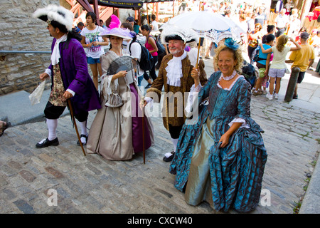 Il XVII secolo francese canadese costume, Nuova Francia Festival, Québec, Canada Foto Stock