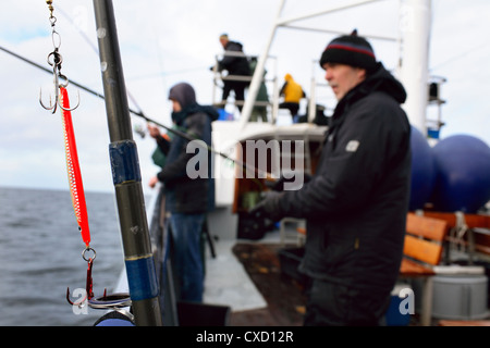 Wismar, uomini andare a pesca nel Mar Baltico Foto Stock