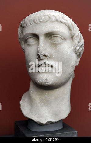 Arte romana. Il busto di un uomo. Ritratto. I secolo d.c. Il marmo. Ny Carlsberg Glyptotek. Copenhagen. La Danimarca. Foto Stock