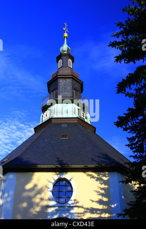 Chiesa nei Monti Metalliferi montagna a Seiffen Foto Stock