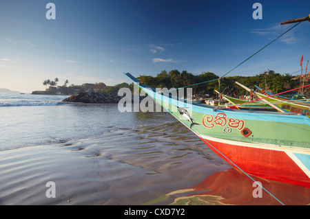 Barca da pesca, Galle, sud della provincia, Sri Lanka, Asia Foto Stock