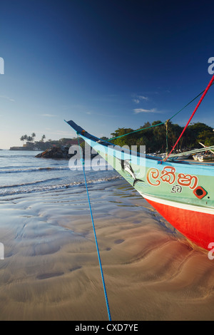 Barca da pesca, Galle, sud della provincia, Sri Lanka, Asia Foto Stock