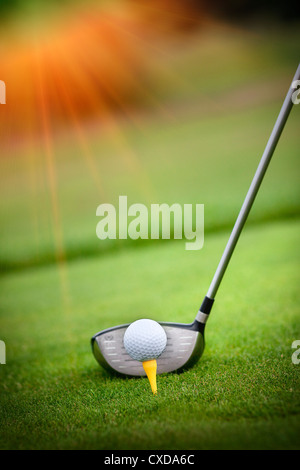 Un club di golf su un campo da golf Foto Stock