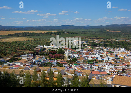 Il paesaggio e la città bianca in Andalusia, Spagna Foto Stock