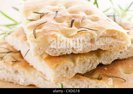 Focaccia con rosmarino Foto Stock