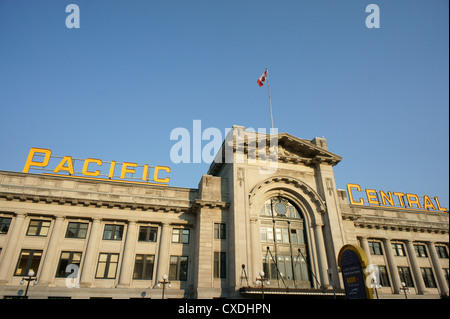 Pacific stazione centrale ferroviaria e dalla stazione degli autobus o del Nord canadese stazione ferroviaria, Vancouver, BC, Canada. Foto Stock