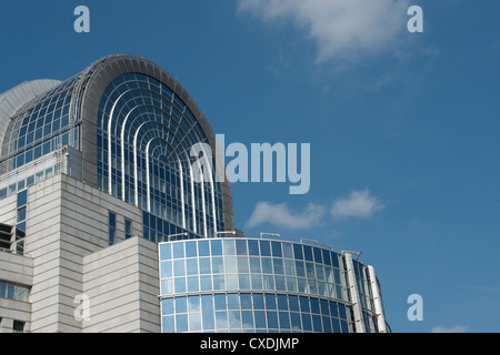 Unione Europea edificio del Parlamento a Bruxelles, in Belgio. Foto Stock
