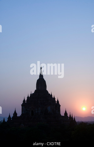 Sulamani Pahto al tramonto, Bagan (pagano), Myanmar (Birmania), Asia Foto Stock