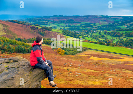 Bordo Stanage, Parco Nazionale di Peak District, Derbyshire, Inghilterra Foto Stock