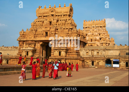 Tempio Bridhadishwara, Sito Patrimonio Mondiale dell'UNESCO, Thanjavur (Tanjore), Tamil Nadu, India, Asia Foto Stock