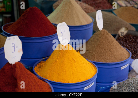 Spezie colorate, Marrakech, Marocco, Africa Settentrionale, Africa Foto Stock