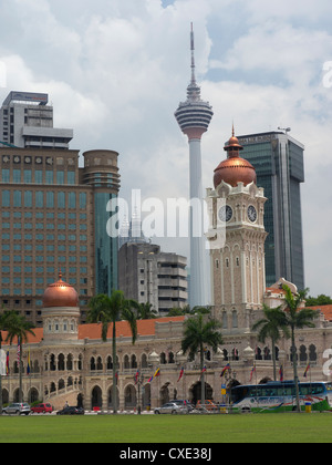 Piazza Merdeka & Palazzo Sultano Abdul Samad, Kuala Lumpur, Malesia Foto Stock