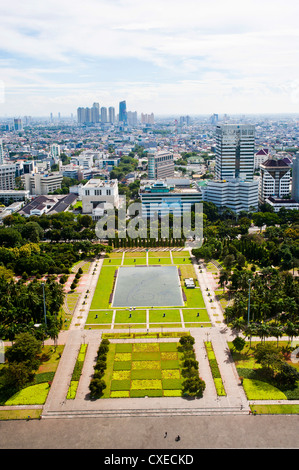 Vista su Giacarta, Java, Indonesia, Asia sud-orientale, Asia Foto Stock