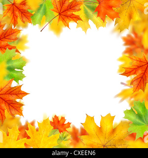 Zucca di Halloween isolato su bianco Foto Stock