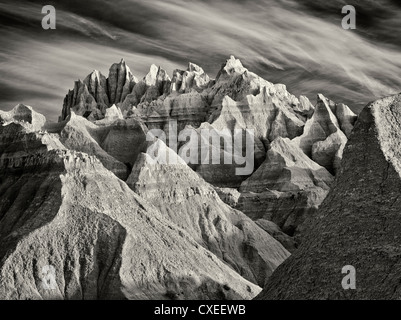 Erosi formazioni rocciose. Parco nazionale Badlands. Dakota del Sud Foto Stock