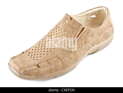 Camoscio Beige Scarpa Foto Stock