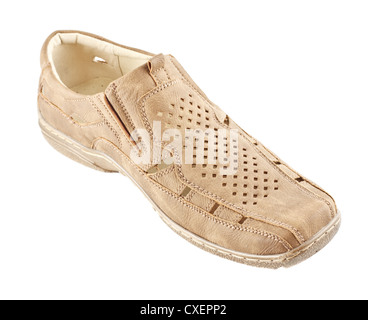 Camoscio Beige Scarpa Foto Stock