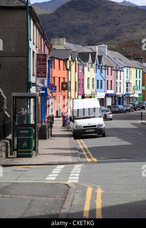 Centro città, Llanberis, Gwynedd, Snowdonia, il Galles del Nord, Wales, Regno Unito Foto Stock