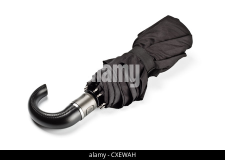 Chiuso Ombrello nero Foto Stock
