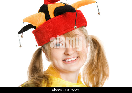 Attraente ragazza di stolti cap Foto Stock