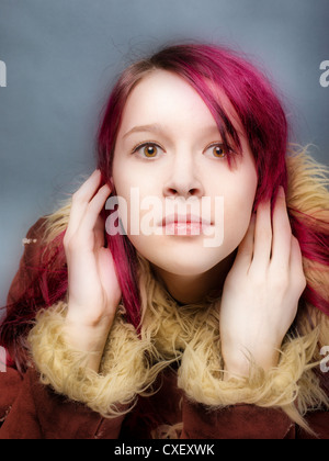 La ragazza con i capelli rossi Foto Stock