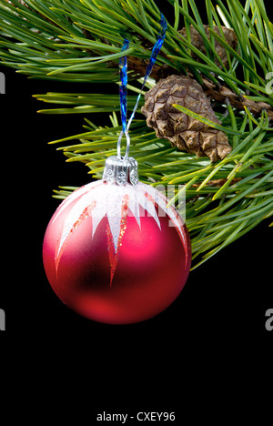 Giocattolo rossa albero di natale Foto Stock