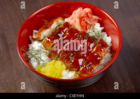 Il cibo giapponese di anguille arrosto - unagi Foto Stock