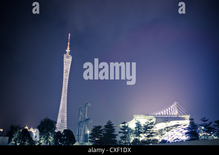 Guangzhou New TV Tower,la più alta torre della TV in tutto il mondo Foto Stock