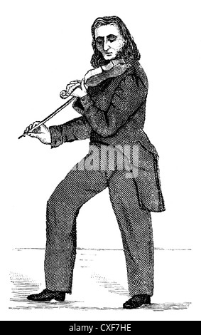 Nicolò o Niccolò Paganini, 1782-1840, Italiano violinista chitarrista e compositore, Foto Stock