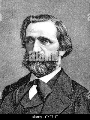 Giuseppe Fortunino Francesco Verdi, 1813-1901, compositore italiano Foto Stock