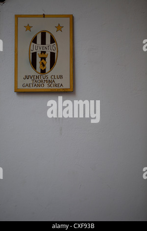 La Juventus Football Club la placca sulla parete Foto Stock