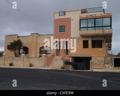 Una casa in costruzione sulla isola di Malta Foto Stock
